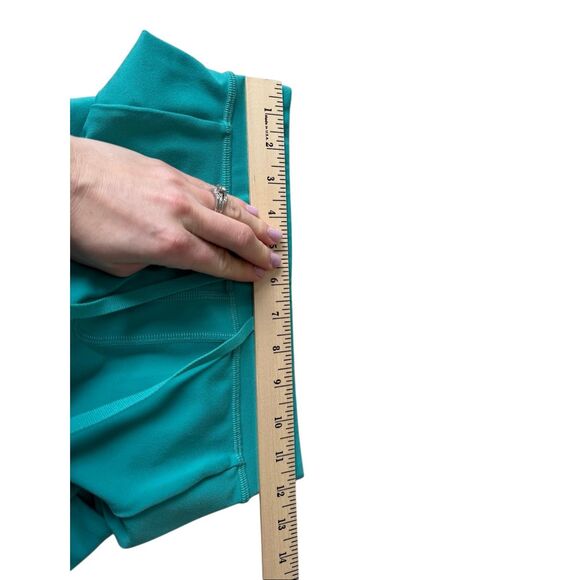 Alo Yoga Leggings 7/8 High Waist Checkpoint Drawstring Green Teal XS - Picture 4 of 7